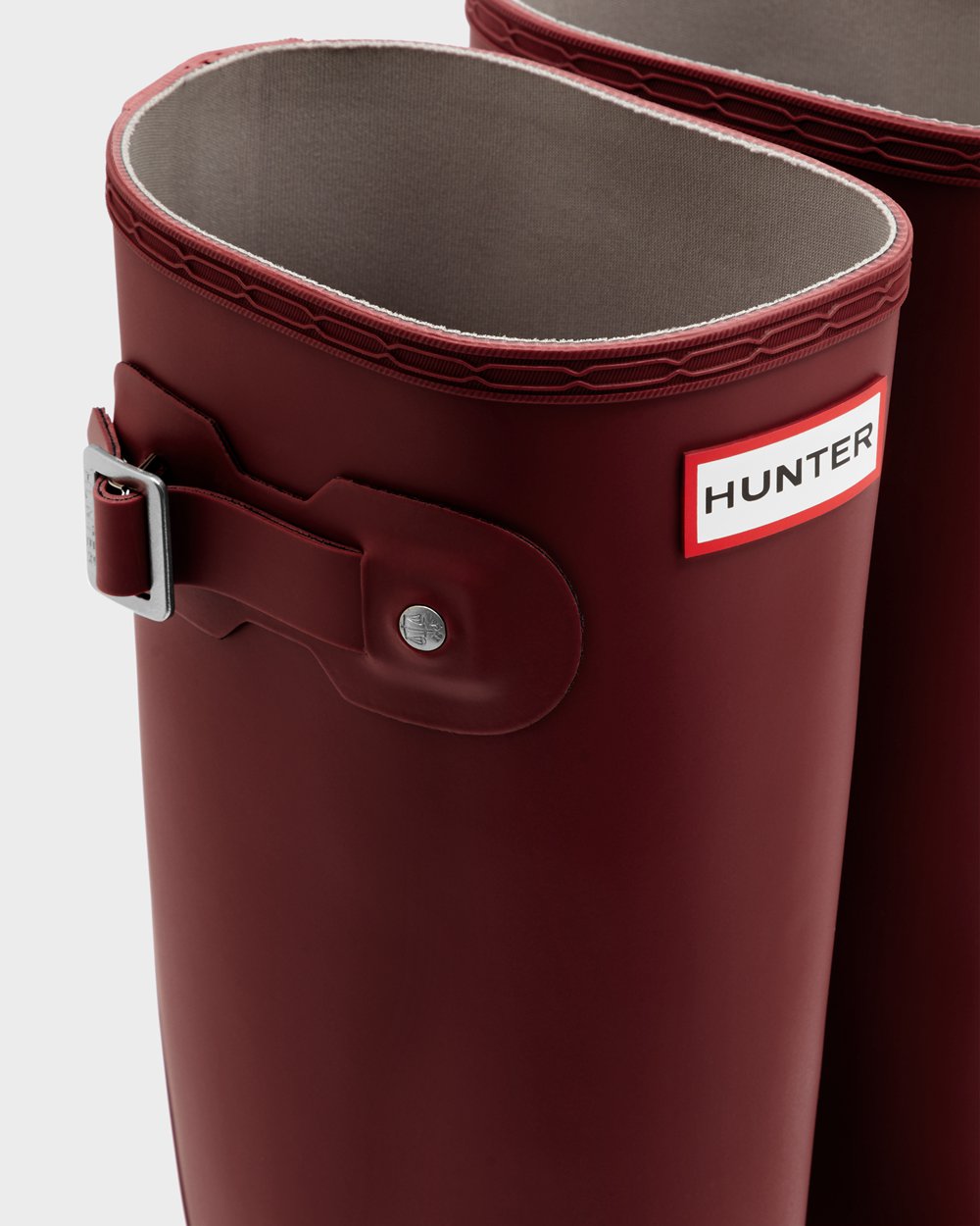 Hunter Original Tall Rain Boots - Online Store Womens Grey Red - BIVEDJ812